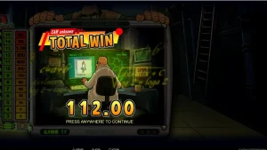 Tampilan visual slot Enriched dengan tema nuklir retro-futuristik